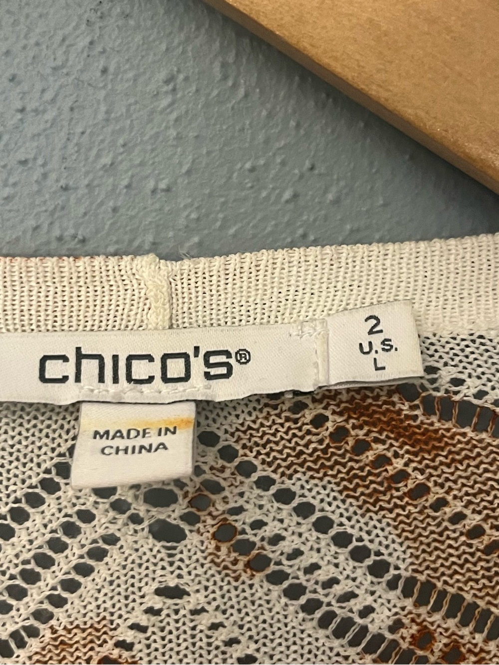 Chico's Open-Front Patterned Cardigan - Picture 2 of 3